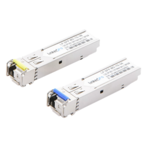 Transceptor Óptico SFP Bidireccional / 1.25 Gbps / Monomodo 3 km (9842.5 ft) / 1310 & 1550 nm / LC/UPC Simplex / DDM / Hot-Plug / 2 Piezas