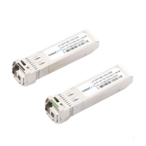 Transceptor Óptico SFP+ Bidireccional / 10 Gbps / Monomodo 1270/1330 nm / Alcance 20 km (65,616 ft) / LC/UPC Simplex / DDM / Hot-Pluggable / 2 Piezas