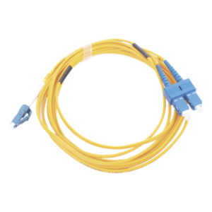Jumper de Fibra Óptica / Monomodo 9/125 / LC/UPC-SC/UPC / Dúplex / PVC 2.0 mm / 3 m (9.84 ft) / Amarillo