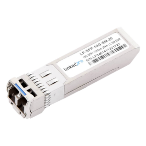 Transceptor SFP+ / 10 Gbps / Monomodo 1310 nm / LC Dúplex / 20 km (12.4 mi) / DDM / Hot-Pluggable