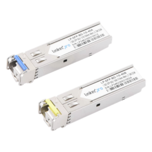 Transceptor Óptico SFP Bidireccional / 1.25 Gbps / Monomodo 1310/1550 nm / Alcance 40 km (131233.6 ft) / LC/UPC Simplex / DDM / Hot-Pluggable / 2 Piezas