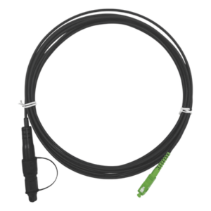 Jumper de Fibra Óptica / SC/APC a Caja FDP460 / Redondo / 5 m (16.40 ft) / Forro 3 mm / G657A2 / Negro / Simplex