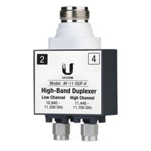 Duplexer / 11 GHz Banda Licenciada / Alta 10.940-11.200 GHz y 11.440-11.700 GHz / PoE 50VDC / SMA+N-Type / -40 a 55°C