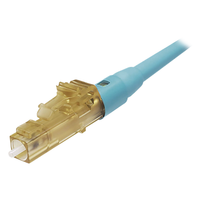 Conector de Fibra Óptica / LC Simplex / Multimodo 50/125 OM3-OM4 / Pre-pulido / Color Aqua