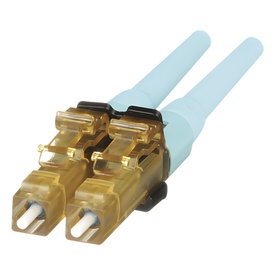 Conector de Fibra Óptica / LC Duplex / Multimodo 50/125 OM3/OM4 / Pre-pulido / Color Aqua