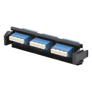 Placa Acopladora de Fibra Óptica / 12 Fibras Monomodo / 6 Conectores LC/UPC Duplex / Diseño Quick-Pack / Alta Densidad / Azul