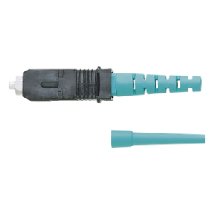 Conector de Fibra Óptica SC Simplex / Prepulido / Multimodo 50/125 OM3/OM4 / Pérdida 0.3 dB / Cerámica Zirconio / Aqua