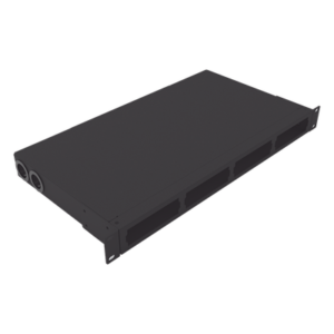 Distribuidor de Fibra Óptica / 19 Pulgadas / 1UR / 24 Fibras / 4 Placas Acopladoras / 1.58 x 0.14 x 0.84 pies