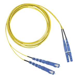Jumper de Fibra Óptica / Monomodo OS2 9/125 / LC-SC Duplex / OFNR Riser / 1 m (3.28 pies) / Amarillo