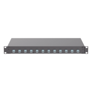 Distribuidor de Fibra Óptica / 12 Conectores LC Duplex (24 Fibras) / Multimodo OM3/OM4 / 1 UR / 17.5 in (444.5 mm) Ancho / 12.13 in (308.2 mm) Profundidad