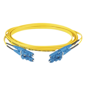 Jumper de Fibra Óptica / Monomodo OS2 9/125 / LC-LC Dúplex / OFNR Riser / 3 m (9.84 ft) / Amarillo
