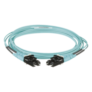 Jumper de Fibra Óptica / OM3 50/125 / LC-LC Dúplex / OFNR Riser / 2 m (6.56 ft) / Aqua