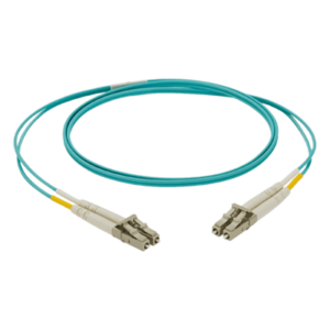 Jumper de Fibra Óptica / Multimodo OM3 50/125 µm / LC-LC Dúplex / LSZH / Aqua / 3 m (9.84 pies) / 1.6 mm