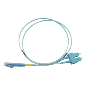 Jumper de Fibra Óptica / Multimodo OM3 50/125 / LC-SC Dúplex / OFNR Riser / 2.0 mm / 1 m (3.28 pies)