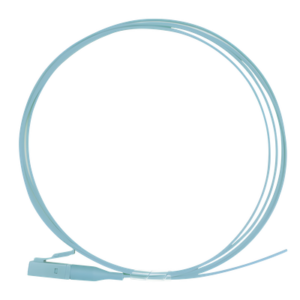 Pigtail de Fibra Óptica / LC Simplex / OM4 50/125 µm / PVC / 1 Metro (3.28 Pies) / Aqua