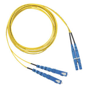 Jumper de Fibra Óptica / Monomodo OS2 9/125 / LC-SC Duplex / OFNR Riser / 3 m (9.84 ft) / Amarillo