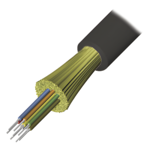 Cable de Fibra Óptica / 4 Hilos / Monomodo OS1/OS2 9/125 / Interior-Exterior / Loose Tube / Dieléctrico / LS0H / 1 Metro (3.28 Pies)
