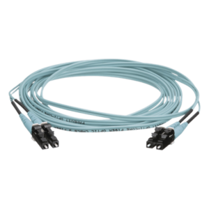 Jumper de Fibra Óptica / OM4 50/125 / LC-LC Dúplex / OFNR Riser / Aqua / 9 m (29.53 ft)