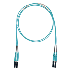Jumper de Fibra Óptica / Multimodo OM3 50/125 / LC-LC Dúplex / LSZH / 1 m (3.28 ft) / Color Aqua