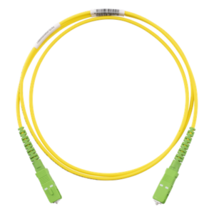 Jumper de Fibra Óptica / Monomodo OS2 9/125 / SC/APC-SC/APC Simplex / OFNR Riser / Amarillo / 1 m (3.28 ft)
