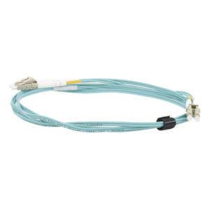 Jumper de Fibra Óptica / Multimodo 50/125 OM3 / LC-LC Duplex / OFNR / Aqua / 2 m (6.56 ft)