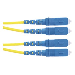Jumper de Fibra Óptica / Monomodo OS2 9/125 / SC-SC Duplex / OFNR Riser / LSZH / 2 m (6.56 ft) / Amarillo