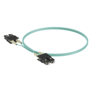 Jumper de Fibra Óptica / Multimodo OM3 50/125 / SC-SC Duplex / OFNR Riser / 2 m (6.56 ft) / Aqua