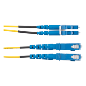 Jumper de Fibra Óptica / Monomodo OS2 9/125 / LC-SC Duplex / OFNR Riser / LSZH / 50 m (164 ft) / Amarillo