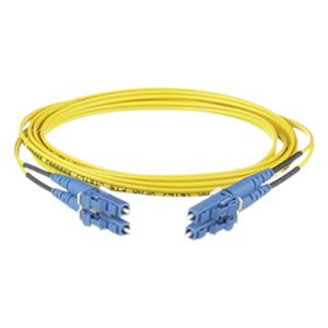 Jumper de Fibra Óptica / Monomodo OS2 9/125 / LC-LC Dúplex / OFNR Riser / 6 m (19.69 pies) / Amarillo