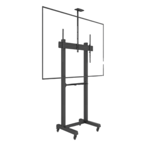 Soporte de Piso Móvil para Pantalla / 65 a 100 in / VESA 100x100 a 1000x600 / Carga 120 kg / Aluminio y Acero
