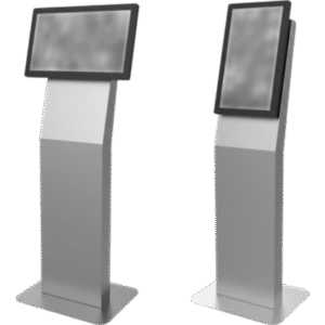 Kiosco para Pantalla Indoor / Orientación Dual / 15" a 32" / VESA 100x100 a 200x200 / Base Rectangular / Gestión de Cables