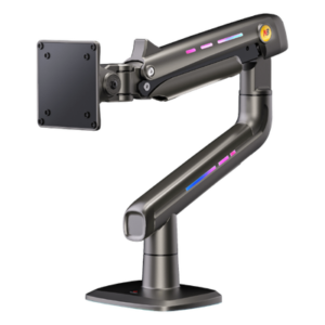 Soporte Mecánico para Monitor / 32" a 60" / Carga 2-20 kg (4.4-44 lbs) / VESA 75x75 y 100x100 mm / Iluminación RGB / Resorte de Alta Precisión / Rotación 360°
