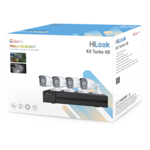 Kit de Videovigilancia TurboHD / 2 Megapixel / 4 Canales + 1 IP / ColorVu 20 m (65.6 ft) / Audio por Coaxitron / 4 Cámaras Bala