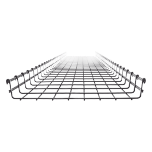 Charola Tipo Malla / 66 mm Peralte / 400 mm Ancho / 3 m Longitud / 420 Cables Cat6 / Electro Zinc 15-20 μm / 9.84 ft Tramo