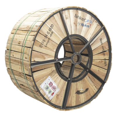 Carrete de Fibra Óptica / Monomodo G.652D / 24 Hilos / 4 km / Armada / Loose Tube / 11.4 mm / -20°C a +65°C / 13,123 pies
