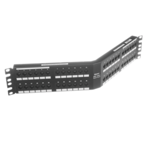 Panel de Parcheo de Impacto / Cat 6A / 48 Puertos / 2UR / Angulado / 500 MHz / 100 m (328 ft)