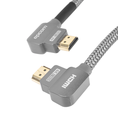 Cable HDMI / Ángulo 90° / 1 Metro (3.28 Pies) / 4K@60Hz / 18 Gbps / Ethernet / Nylon