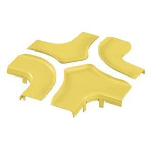 Tapa para Accesorio de 4 Vías Horizontal / Curvatura 90° / Radio 50.8 mm (2 in) / ABS / 368.3 mm (14.5 in) x 368.3 mm (14.5 in) / Amarillo