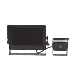 Cámara de Reversa con Monitor / Detección IA de Peatones y Vehículos / HD 720p / IR 18 LED / Expandible a 2 Cámaras / Monitor Táctil