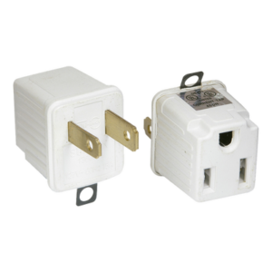 Adaptador de Aterrizado a Polarizado / 127V / 15A / ABS / 2 Piezas