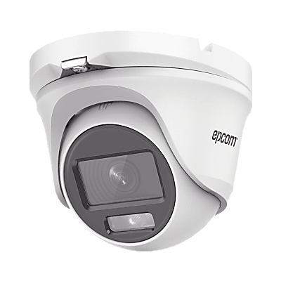 Cámara Eyeball TurboHD / 3K 2960x1665 / Lente 2.8 mm / ColorVu Luz Blanca 20 m (65.6 ft) / Audio por Coaxitron / IP66 / dWDR / 4 Tecnologías TVI-AHD-CVI-CVBS