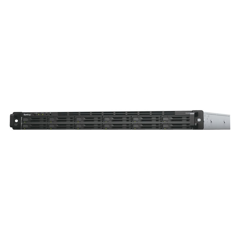 Servidor NAS Flash / 12 Bahías SSD SATA 2.5" / 1U Rack / 170,000 IOPS Lectura / 82,000 IOPS Escritura / 2x 10GbE / 2x 1GbE / CPU AMD Ryzen V1780B