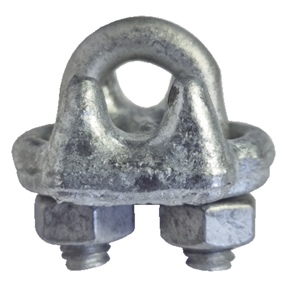 Nudo de Perro Abrazadera / Acero Forjado / Cable 3/16" / Galvanizado Inmersión en Caliente / Torque 15 N.m