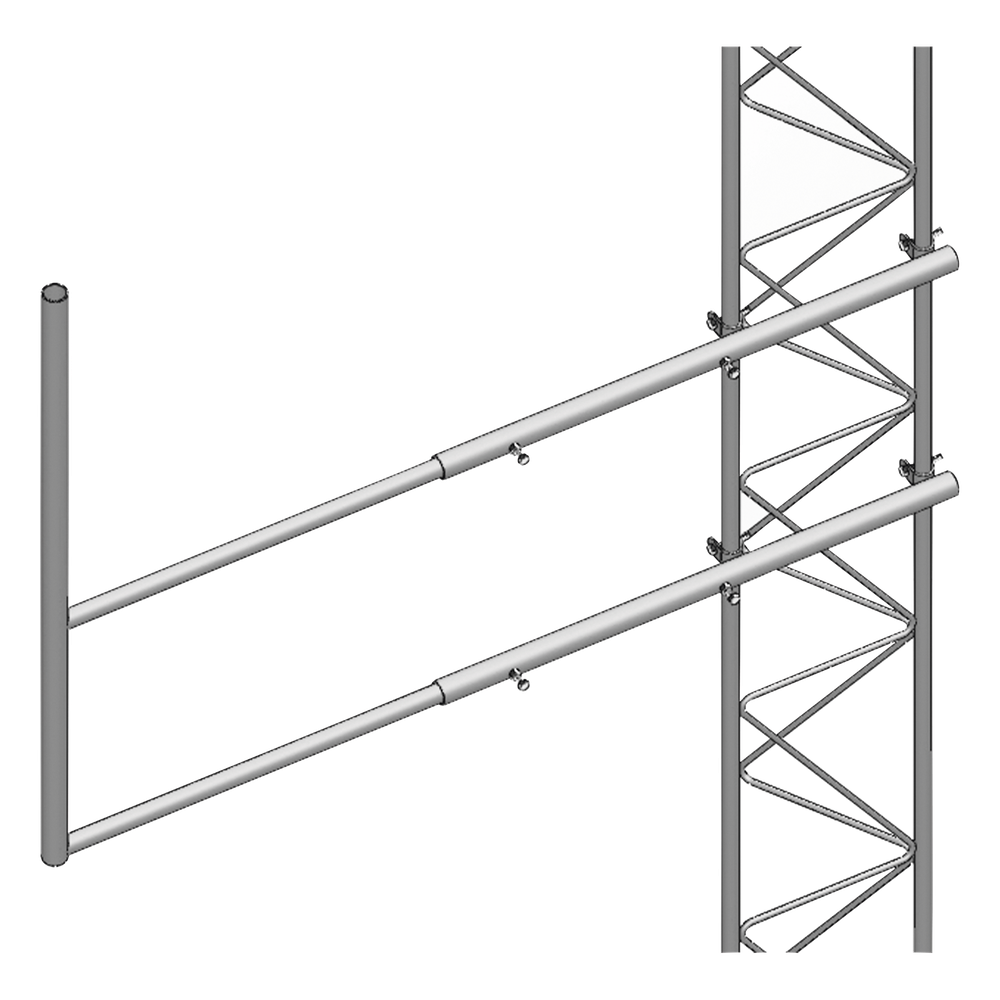 Brazo de Montaje Tipo F / Acero ASTM A36 / Galvanizado en Caliente / 1 m x 1 m (3.3 ft x 3.3 ft) / Compatible con Tramo STZ-35G