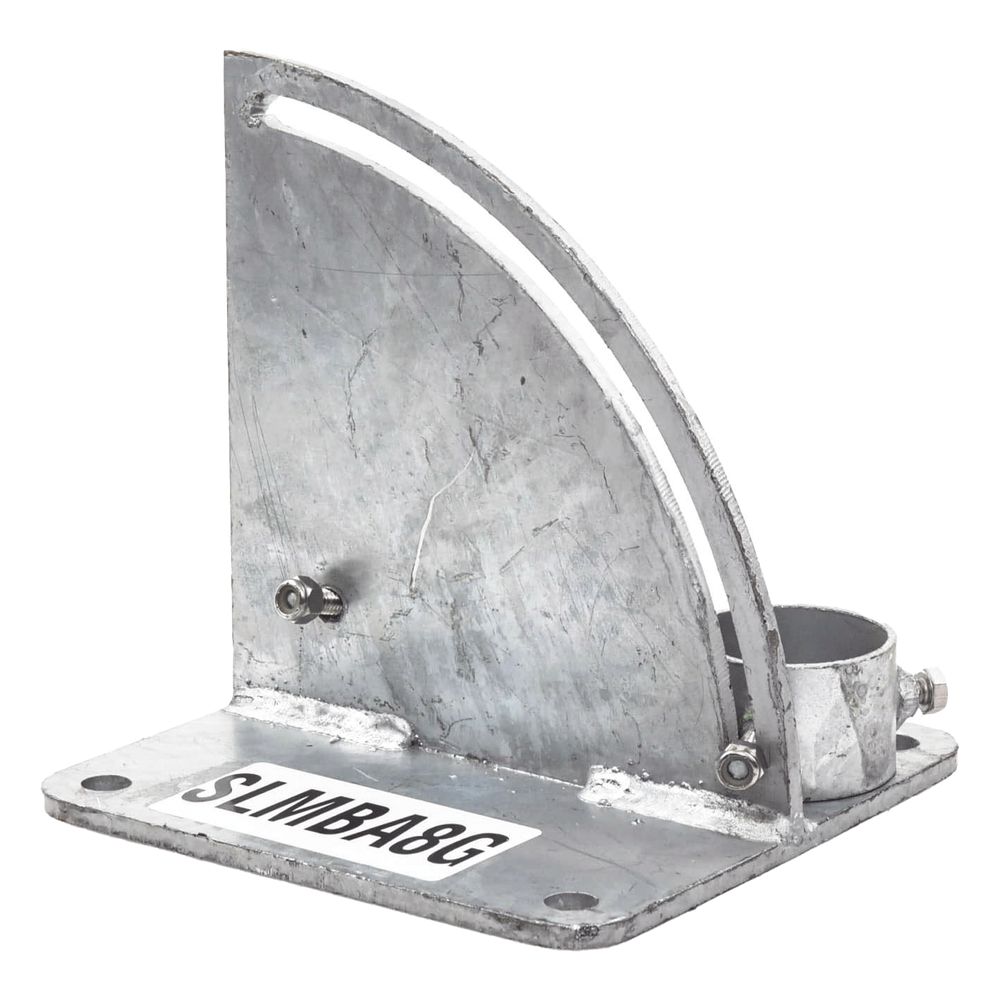 Base para Mástil / Ajuste de Ángulo 0° a 60° / Acero Galvanizado / Mástil 1