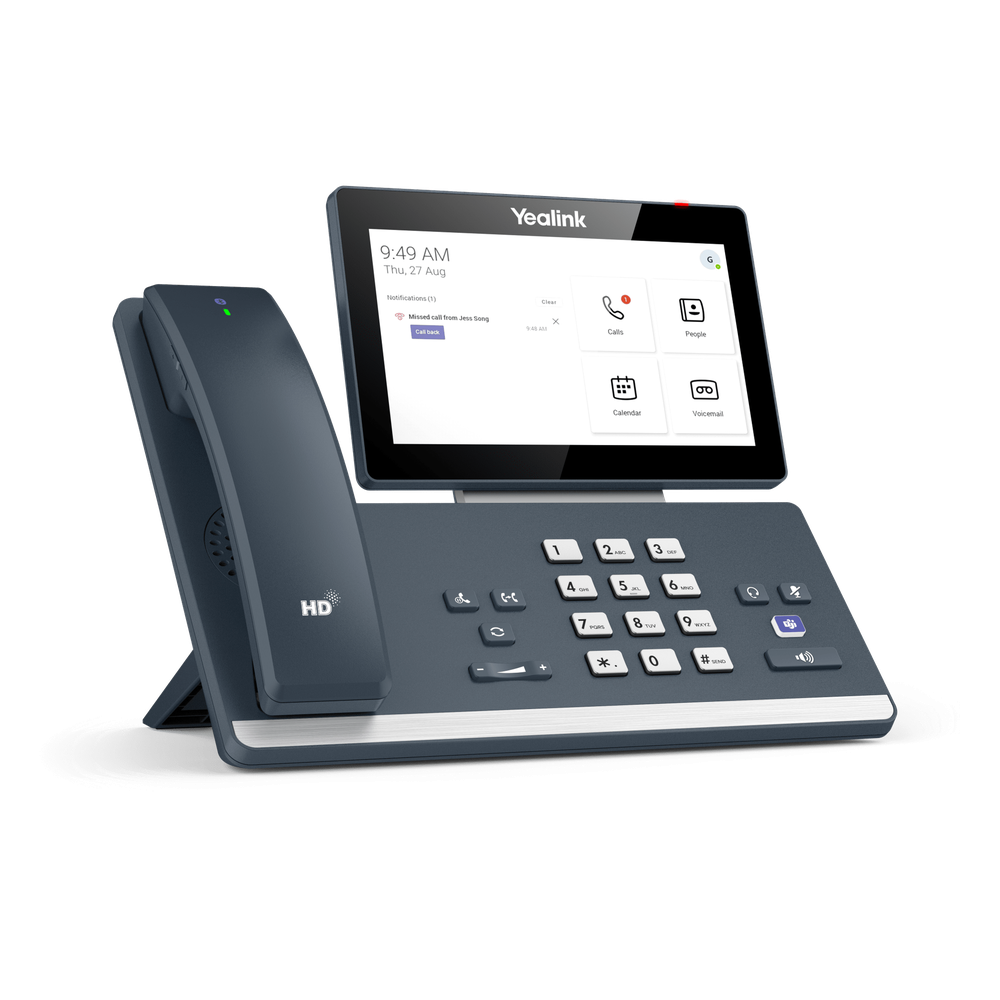 Teléfono IP Empresarial / Pantalla Táctil 7 Pulgadas / Bluetooth 5.2 / Wi-Fi Dual Band / PoE / Microsoft Teams Nativo