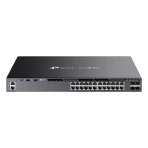 Switch L3 Gestionable PoE+ / 24 Puertos Gigabit / 4 Slots 10G SFP+ / Stacking 80 Gbps / PoE 720W / Redundancia N+1