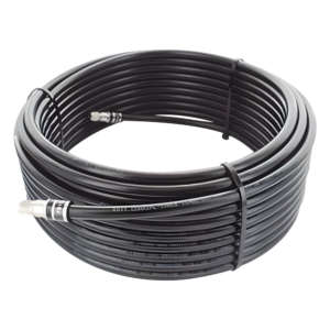 Jumper Coaxial / Tipo RG58 / 29 m (95.14 ft) / Conectores BNC Macho / 75 Ω / Color Negro