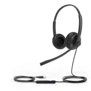 Auriculares USB Profesionales / Binaurales / Cancelación de Ruido Pasivo / USB-A Plug-and-Play / Indicador LED de Ocupado / Certificación Microsoft Teams