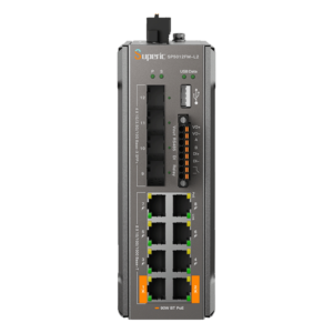 Switch PoE Industrial Gestionado L2+ / 8 Puertos Gigabit PoE / 4 Puertos SFP 10G / Capacidad 96 Gbps / PoE 240W / Rango -40 a 75 °C / Sin Ventilador